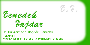 benedek hajdar business card